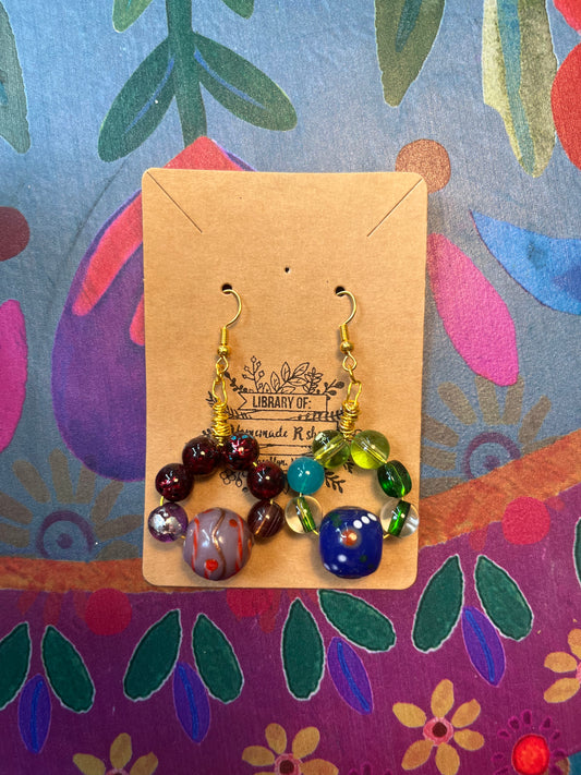 Glass beads earrings